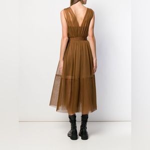 Brown Tulle Midi Pinko dress